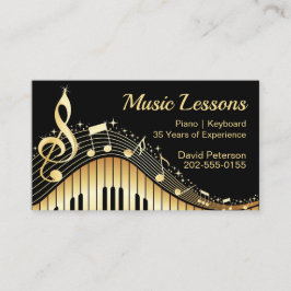 Tarjeta De Visita Tutor de música Piano Tuition