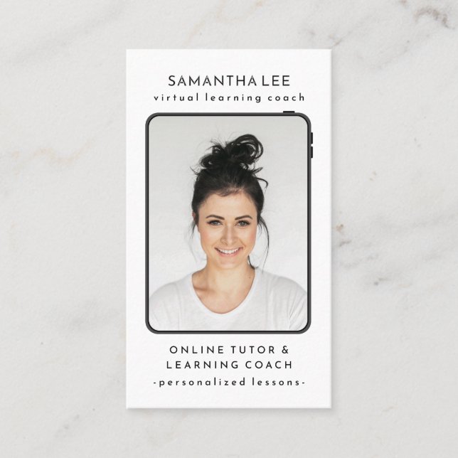 Tarjeta De Visita Tutor de pedagogía de entrenador virtual (Anverso)