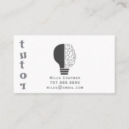 Tarjeta De Visita Tutor docente educativo de bombilla ligera
