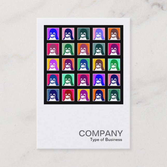 Tarjeta De Visita Tux cuadrado de la foto 045 - 25 (Anverso)