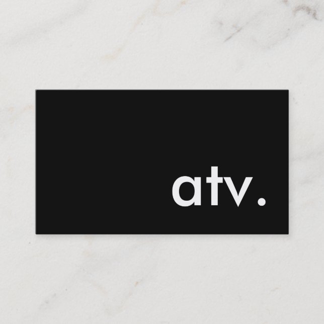 Tarjeta De Visita tv. (Anverso)