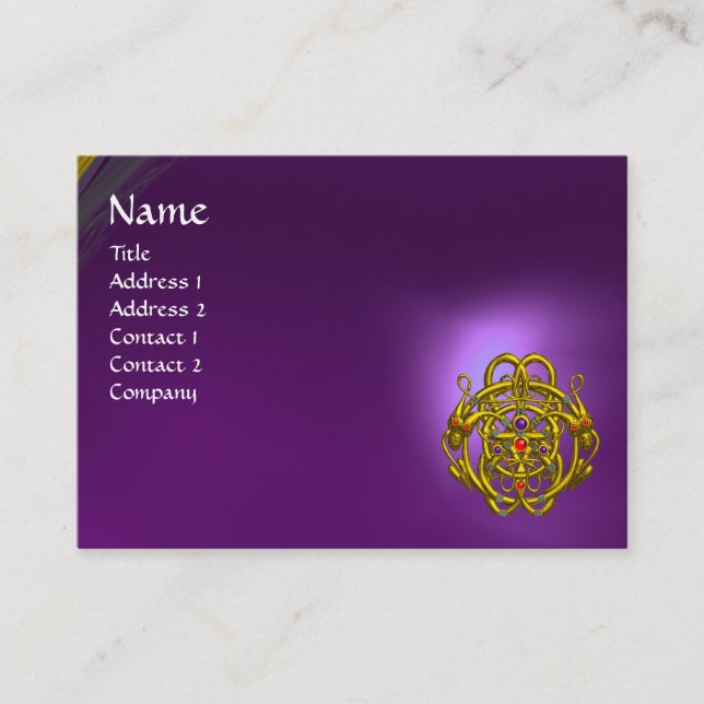 Tarjeta De Visita TWIN DRAGONS Amethyst Púrpura (Anverso)
