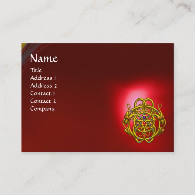 Tarjeta De Visita TWIN DRAGONS Red Ruby (Anverso)