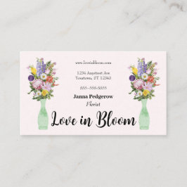 Tarjeta De Visita Two Bouquets Florist