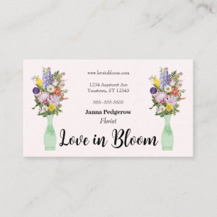 Tarjeta De Visita Two Bouquets Florist