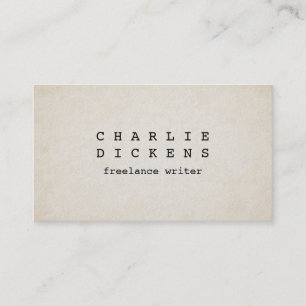Tarjeta De Visita Typewriter Font Rough Old Paper Look