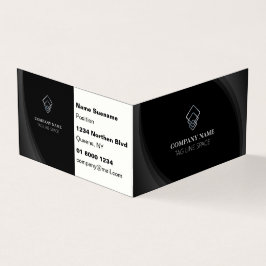 Tarjeta De Visita Typografía mínima moderna negra