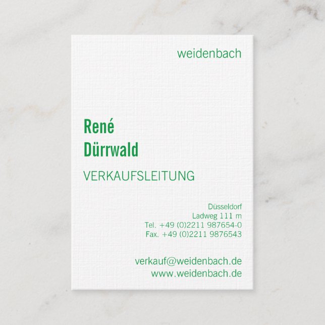 Tarjeta De Visita Typografische Visitenkarten (Anverso)
