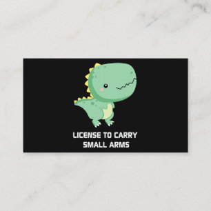 Tarjeta De Visita Tyrannosaurus Rex Dinosaur Pun Con Licencia Para L