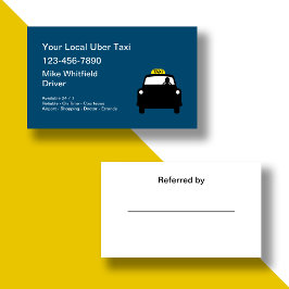 Tarjeta De Visita Uber Taxi Ride Compartir Correo