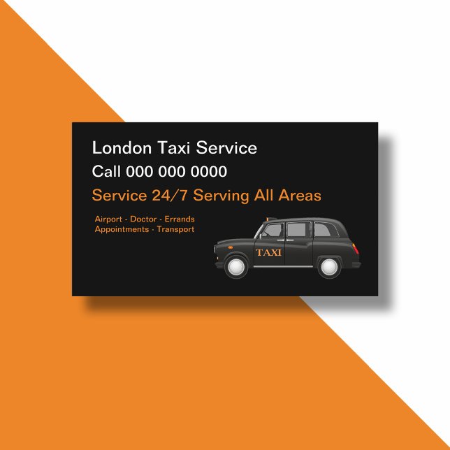 Tarjeta De Visita UK London Taxi Service (Subido por el creador)