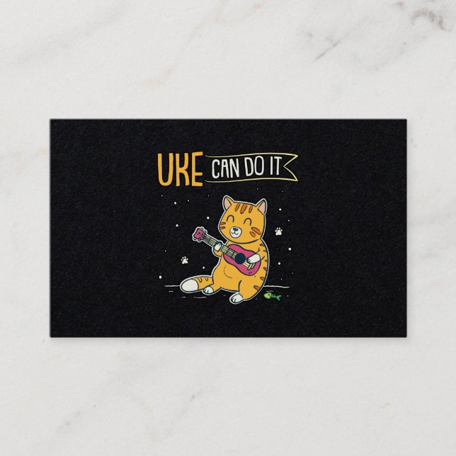 Tarjeta De Visita UKE puede hacerlo Ukulele Ukelele Guitar (Anverso)