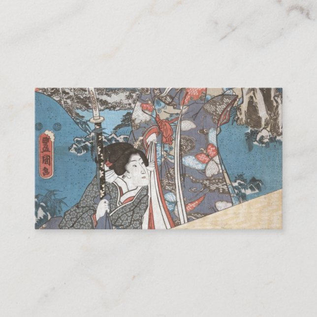 Tarjeta De Visita Ukiyo-e geisha (Anverso)