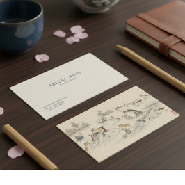 Tarjeta De Visita Ukiyo-e Japanese Landscape Business Card – Hidden 