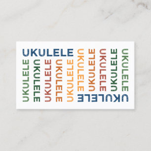 Tarjeta De Visita Ukulele colorido
