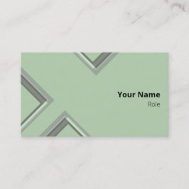 Tarjeta De Visita Últimas formas de triángulo geométrico verde