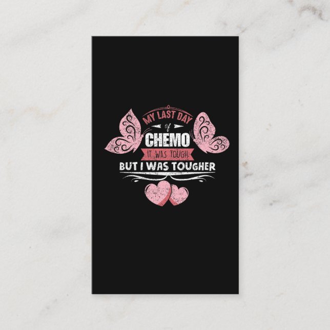 Tarjeta De Visita Último Día De Químico Último Tratamiento Radiación (Anverso)