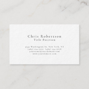 Tarjeta De Visita Ultra grueso negro blanco liso moderno simple