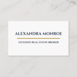 Tarjeta De Visita Ultra-Modern Real Estate Horizontal Business Card