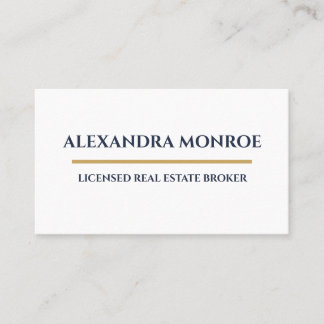 Tarjeta De Visita Ultra-Modern Real Estate Horizontal Business Card