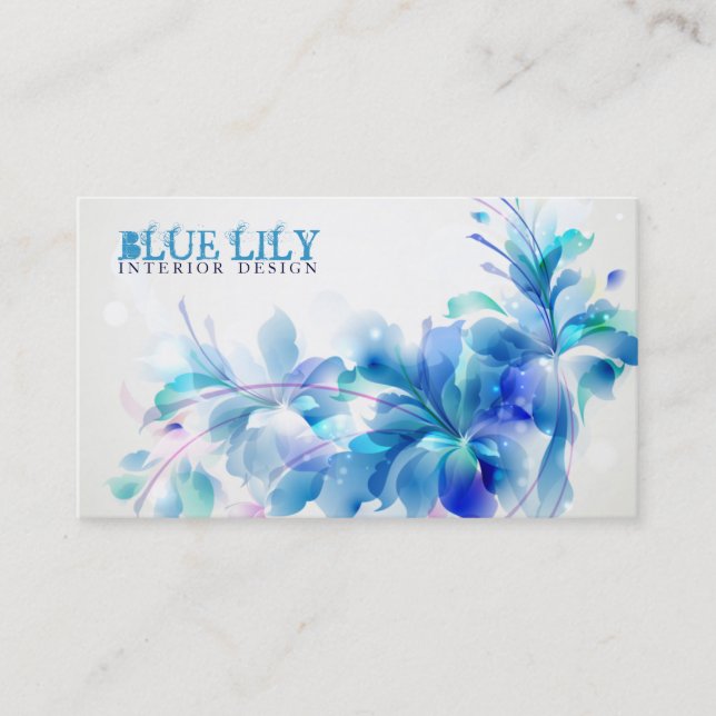 Tarjeta de visita ultramarina del lirio (Anverso)