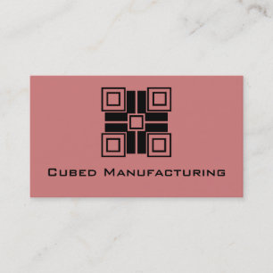 Tarjeta De Visita Ultramodern Blocks Horizontal Business Card, Mauve