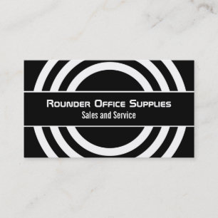 Tarjeta de visita ultramoderna de medio círculo, b