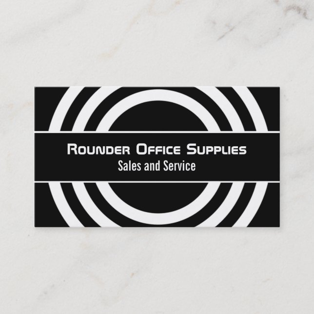 Tarjeta de visita ultramoderna de medio círculo, b (Anverso)