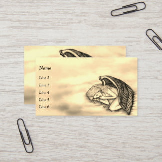 Tarjeta De Visita Un ángel durmiente en las nubes del cielo