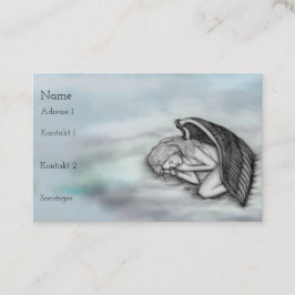 Tarjeta De Visita Un ángel durmiente en las nubes del cielo