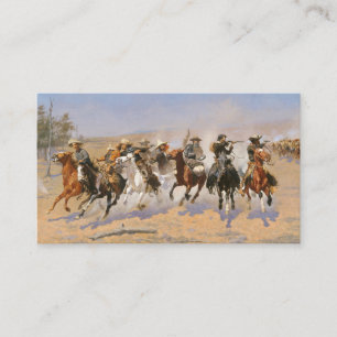 Tarjeta De Visita Un Baño Para La Madera Por Frederick Remington