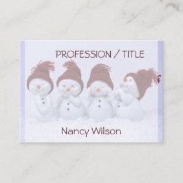Tarjeta De Visita Un cuarteto de muñecos de nieve