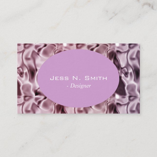 Tarjeta De Visita Un diseño liso, morado elegante (Anverso)