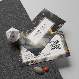 Tarjeta De Visita Un fondo de mármol negro lujoso
