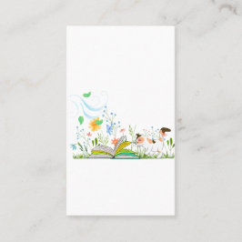 Tarjeta De Visita Un gatito agudo leyendo un libro