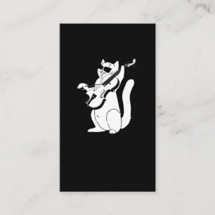 Tarjeta De Visita Un gato lindo que reproduce un músico de instrume