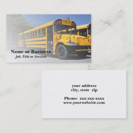 Tarjeta De Visita un gran autobús escolar amarillo