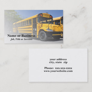 Tarjeta De Visita un gran autobús escolar amarillo