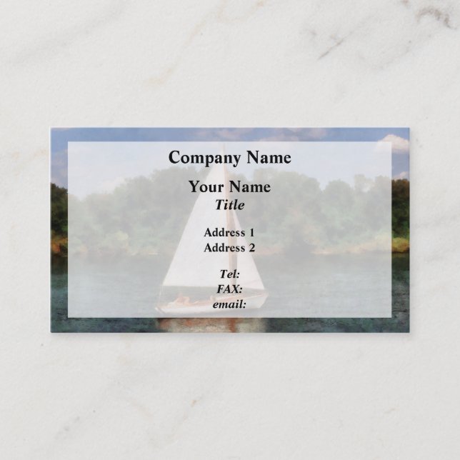 Tarjeta De Visita Un hermoso día para navegar (Anverso)