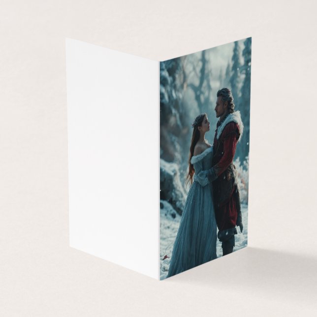 Tarjeta De Visita Un hombre y una hermosa imagen chica (Exterior)