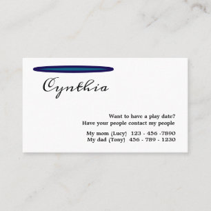 Tarjeta De Visita Un juego simple pero elegante para niños