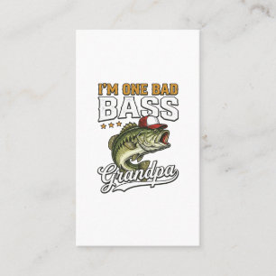 Tarjeta De Visita Un mal diseño vectorial vintage de pesca de lubina