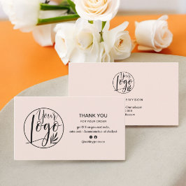 Tarjeta De Visita Un minimalista logo moderno rosa pastel