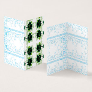 Tarjeta De Visita un montón de flores verdes sobre un fondo blanco