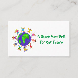 Tarjeta De Visita Un nuevo acuerdo verde para nuestro futuro