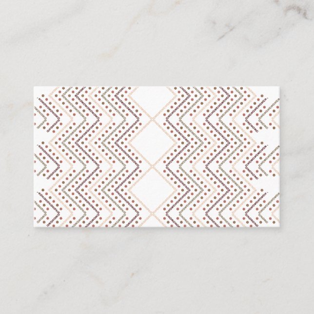 Tarjeta De Visita Un patrón geométrico repetido con formas de diaman (Anverso)