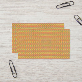 Tarjeta De Visita Un patrón simétrico naranja, amarillo y marrón