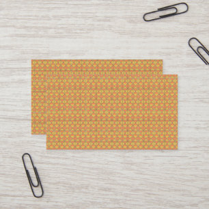 Tarjeta De Visita Un patrón simétrico naranja, amarillo y marrón
