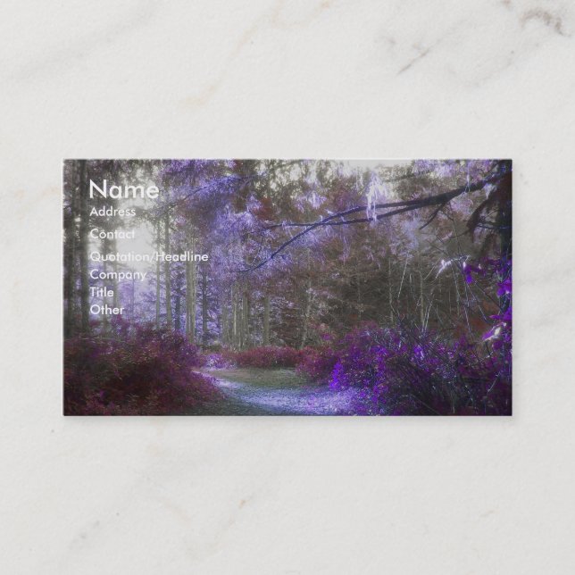 Tarjeta De Visita Un pequeño lugar (Anverso)