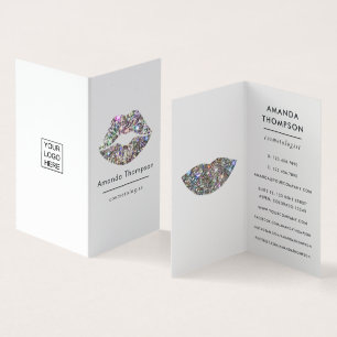 Tarjeta De Visita Un Purpurina falso deslumbrante levanta negocio de